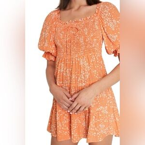 Faithfull the Brand Orange Print Dress - BNWT